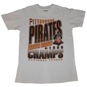 Vintage 1990 Pittsburgh Pirates Starter Eastern Division Champs T-Shirt Medium